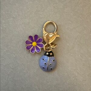 Ladybug and Flower Key Chain/Bag Charm